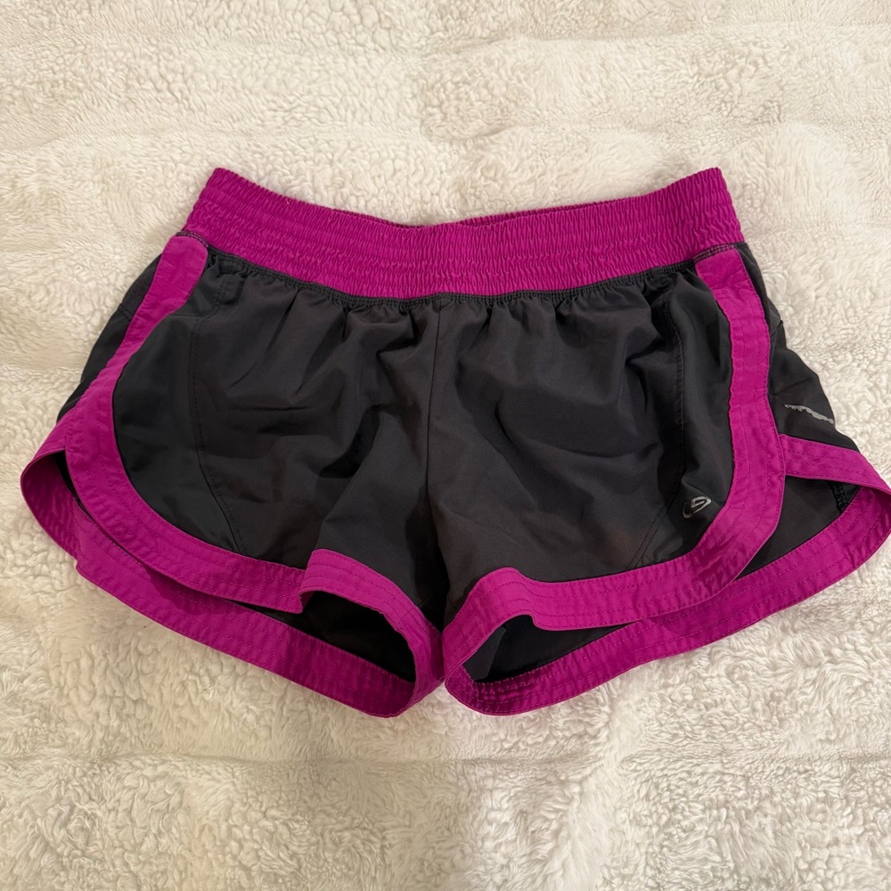 Champion Women's Black and Purple Athletic Shorts